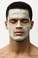 Man with avocado facial mask on - Alex Mares-Manton