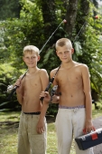 young boys with fishing gear - Alex Mares-Manton
