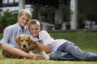 two boys with dog - Alex Mares-Manton