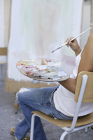 artist working on painting - Alex Mares-Manton