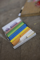 box of artist pastels - Dennison Bertrand