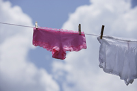 Panties hanging on clothing line - Alex Mares-Manton