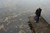Senior couple looking at pond - Alex Mares-Manton