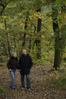 Senior couple on walk through woods - Alex Mares-Manton