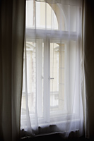 white curtain covering window - Alex Mares-Manton