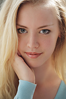 Head shot of young blonde woman - Alex Mares-Manton